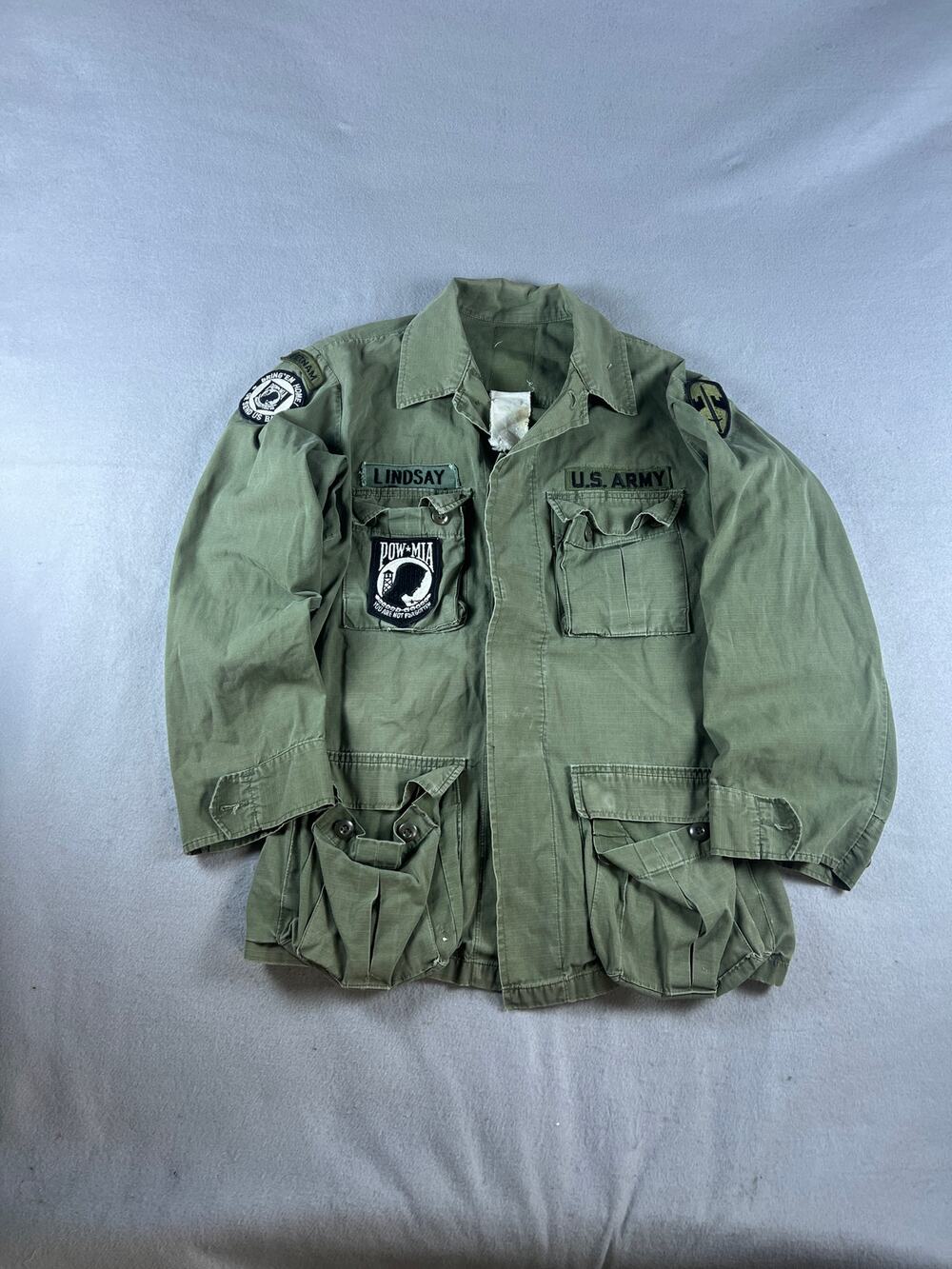U.S. Army Vietnam War OG-107 Tropical Combat Coat Olive Green Medium Regular